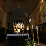Interieur Santuario Perello bijzonder bedevaartsoort in de Orobische Alpen